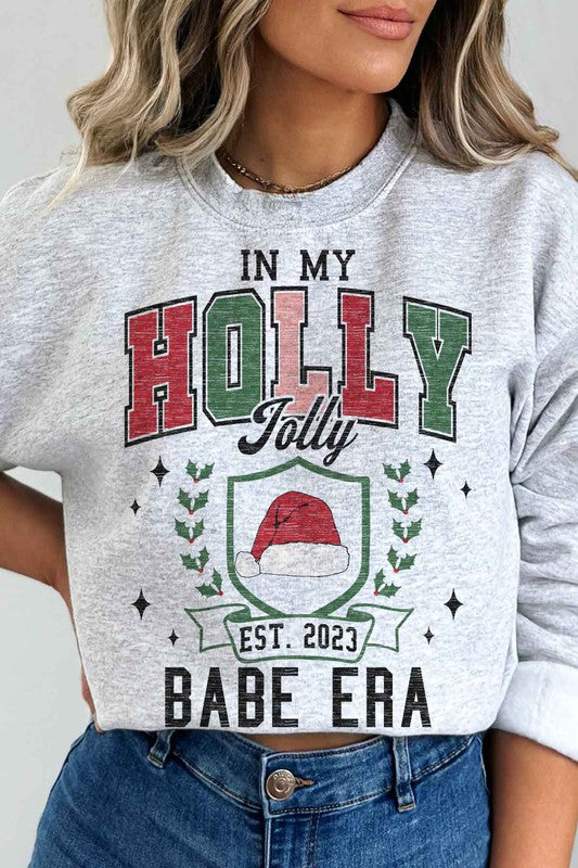 Holly Jolly Era Christmas Graphic Sweatshirt